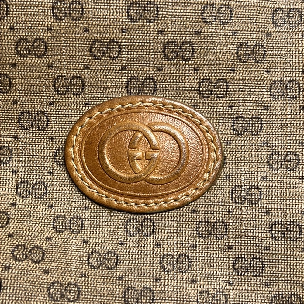 GUCCI Vintage 80’s Micro GG Web Monogram Leather Crossbody Purse Bag - Picture 13 of 17